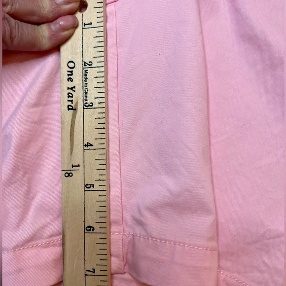 Crown & Ivy Pink Sky Caroline Twill Soft Mid Rise Shorts Preppy Coastal Size 18 - Picture 10 of 10